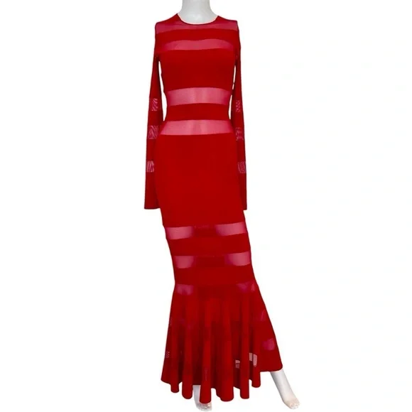 Norma Kamali Spliced Dress Fishtail Gown - Picture 2 of 16